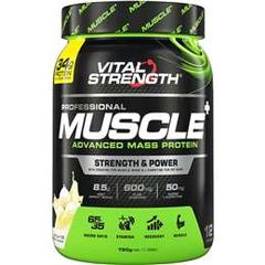 Vital Strength Muscle Advanced Mass Protein - Bột Protein tăng cơ Vị vani Lọ 720g