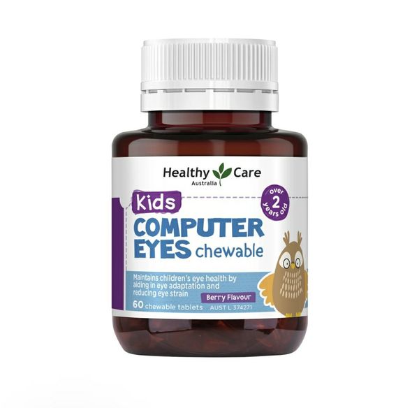 Viên nhai hỗ trợ mắt sáng cho bé Healthy Care Kids Computer Eyes của Úc 60 viên