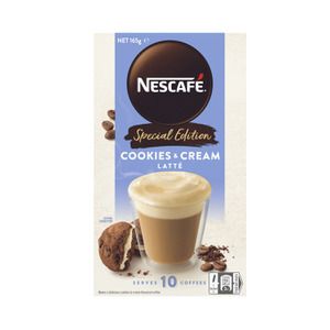 Cà phê pha sẵn Nescafe Coffee Sachets Cookie & Cream Latte / hộp 10 Gói - Mua 3 hộp -> 150k/ hộp