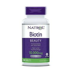 Viên uống hỗ trợ mọc tóc Natrol Biotin 10000 mcg của Mỹ 100 viên