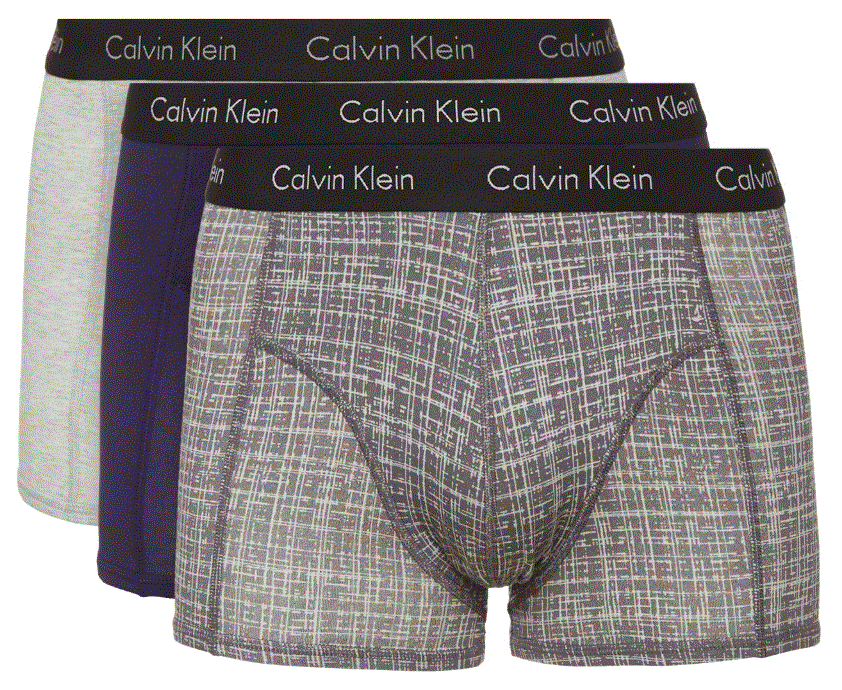 Bộ 3 quần lót nam Calvin Klein màu xám-S