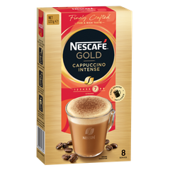 Cà phê pha sẵn Nescafe Gold Coffee Sachets Cappuccino Intense / hộp 8 Gói - Mua 3 hộp -> 150k/ hộp