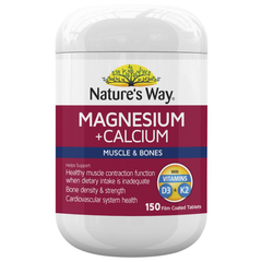 Viên uống hỗ trợ cơ xương Nature’s Way Magnesium Plus Calcium của Úc 150 viên