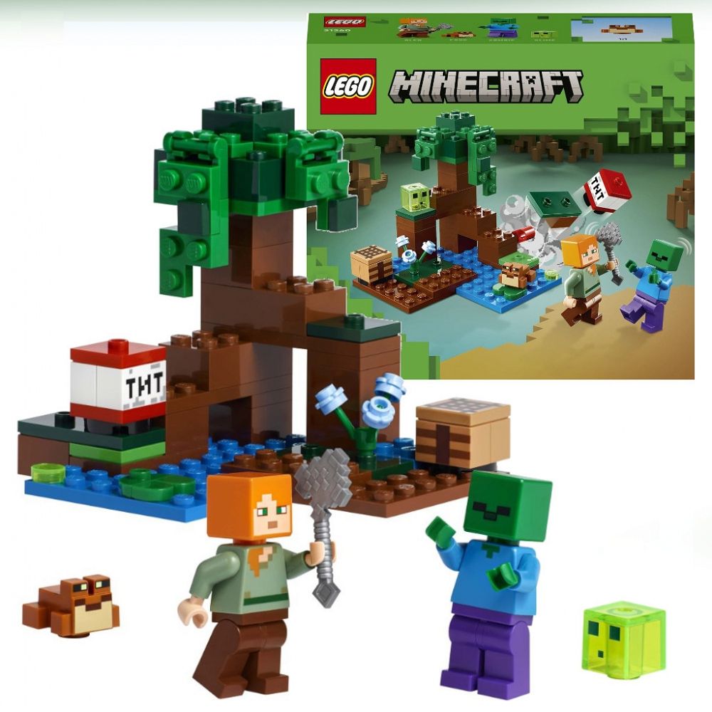 Bộ xếp hình Lego Minecraft cuộc phiêu lưu đầm lầy 21240