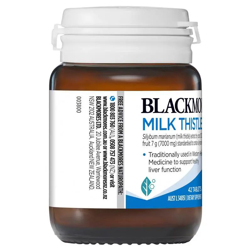 Hỗ trợ bổ gan và giải độc gan Blackmores Milk Thistle của Úc 42 viên