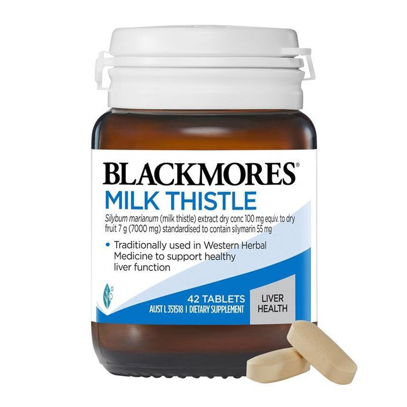 Hỗ trợ bổ gan và giải độc gan Blackmores Milk Thistle của Úc 42 viên