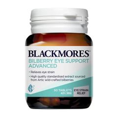 Viên uống bổ mắt Blackmores Bilberry Eye Support Advanced của Úc 30 viên