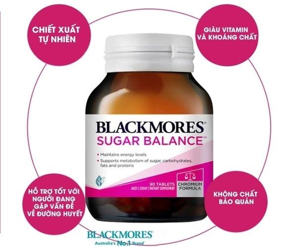 Viên uống hỗ trợ cân bằng đường huyết Blackmores Sugar Balance của Úc 90 viên