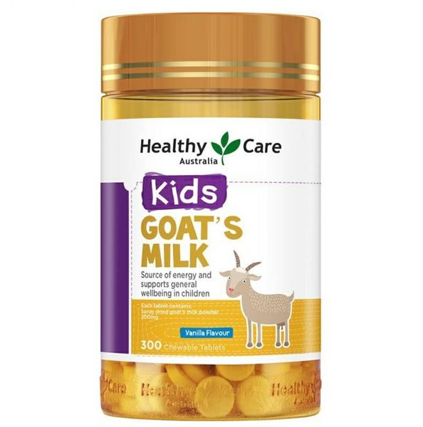 Kẹo sữa dê vị vani Healthy Care Kids Goats Milk của Úc 300 viên