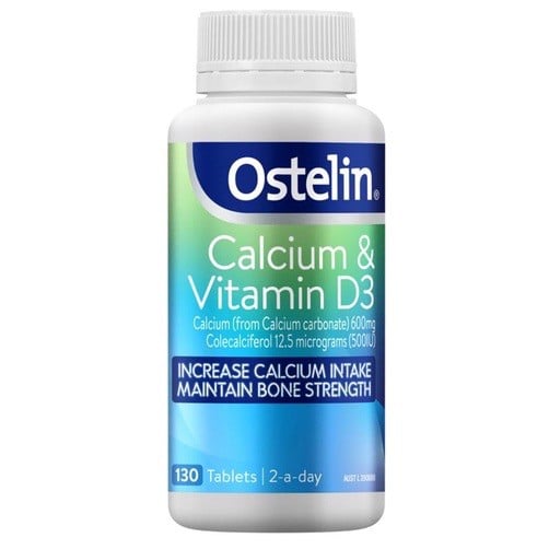 Viên uống bổ sung canxi vitamin D3 cho bà bầu Ostelin Calcium & Vitamin D3 của Úc 130 viên