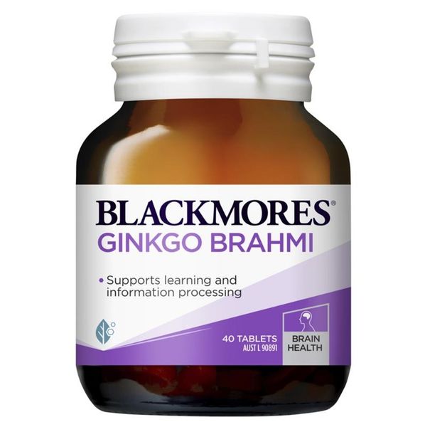 Hoạt huyết dưỡng não Blackmores Ginkgo Brahmi của Úc 40 viên