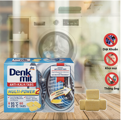 Viên vệ sinh tẩy lồng máy giặt Denkmit - Hộp 60 viên