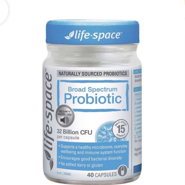 Men vi sinh cho người lớn Life Space Probiotic của Úc 40 viên