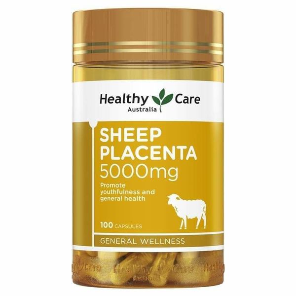 Nhau thai cừu Healthy Care Sheep Placenta 5000mg của Úc 100 viên