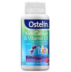 Viên nhai bổ sung canxi và vitamin D3 cho trẻ từ 2 tuổi Ostelin Kids Calcium & Vitamin D3 của Úc 90 viên