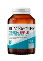 Dầu cá hàm lượng cao Blackmores Omega Triple Super Strength Fish Oil của Úc 60 viên
