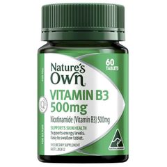 Viên uống bổ sung vitamin B3 Nature's Own Vitamin B3 500mg của Úc 60 viên