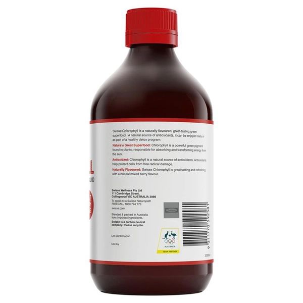 Nước diệp lục vị dâu Swisse Chlorophyll Mixed Berry của Úc 500ml