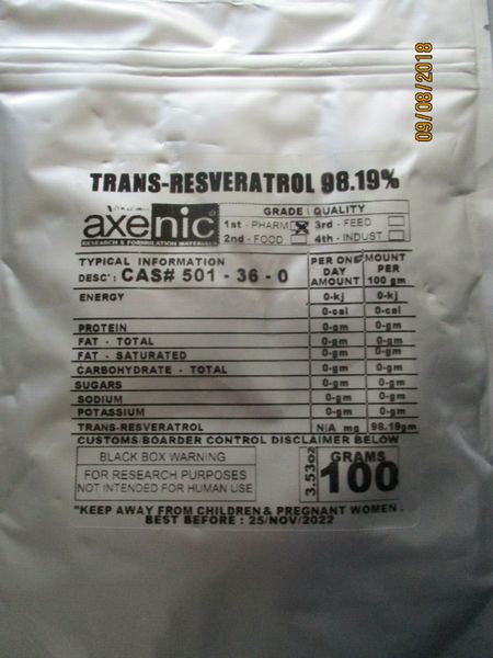 Bột chống lão hóa Trans RESVERATROL Powder 98%