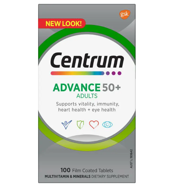 Vitamin tổng hợp cho người trên 50 tuổi Centrum Advance 50+ của Úc 100 viên