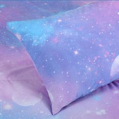 Bộ chăn bông trần và vỏ gối cho trẻ Pink Galaxy