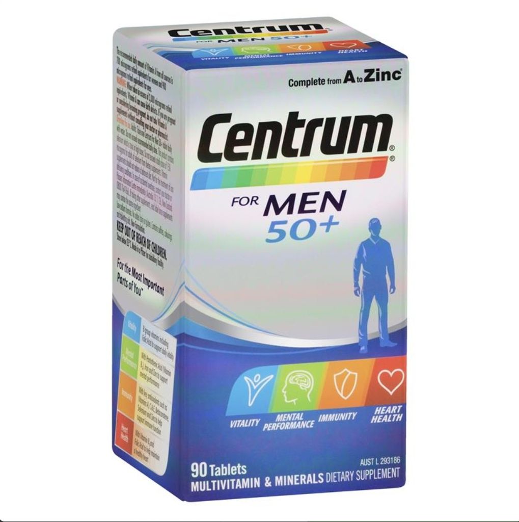 Centrum For Men 50+ Vitamin Tổng Hợp Cho Nam Giới Trên 50 Tuổi Lọ 90 Viên