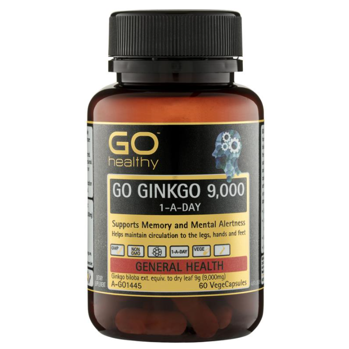 Go Healthy - Bổ Não Ginkgo 9000 Lọ 60 Viên