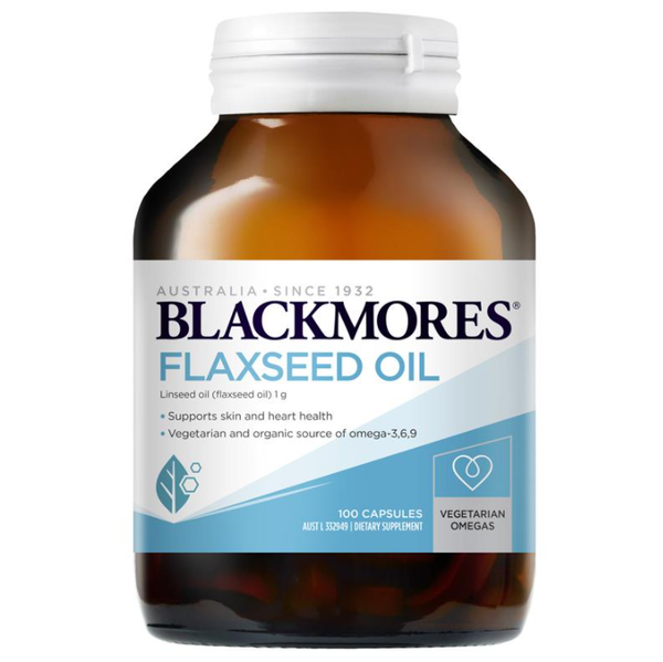 Dầu hạt lanh Blackmores Flaxseed Oil 1000mg của Úc 100 viên