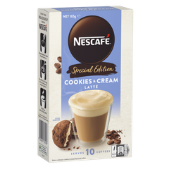 Cà phê pha sẵn Nescafe Coffee Sachets Cookie & Cream Latte / hộp 10 Gói - Mua 3 hộp -> 150k/ hộp