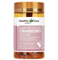 Viên uống hỗ trợ đường tiết niệu Healthy Care Cranberry 25000 của Úc 90 viên