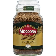 Moccona Espresso 10 - Cafe Hòa Tan Số 10 Lọ 400g