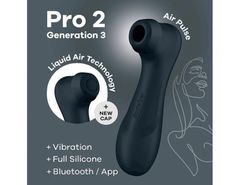 Satisfyer Pro 2 Generation 3 App Bluetooth - Máy Mát Xa Kích Thích Âm Vật Với Công Nghệ Thổi Khí Thế Hệ 3 MÀU ĐEN