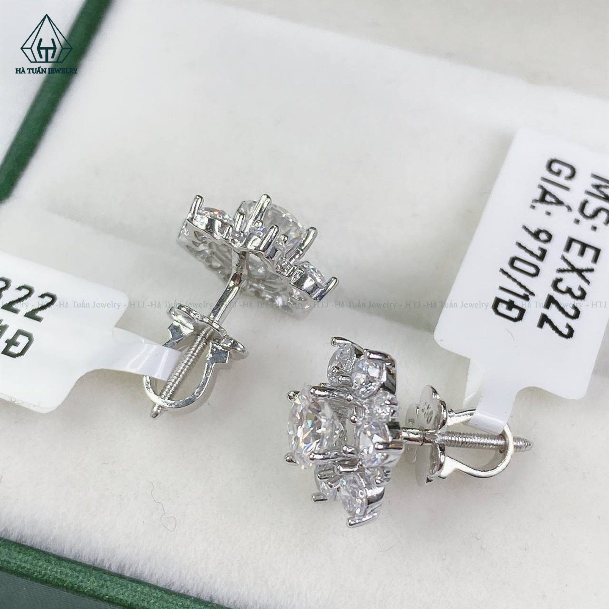 EX322 5mm Bông tai hoa cánh nhọn xen kẽ