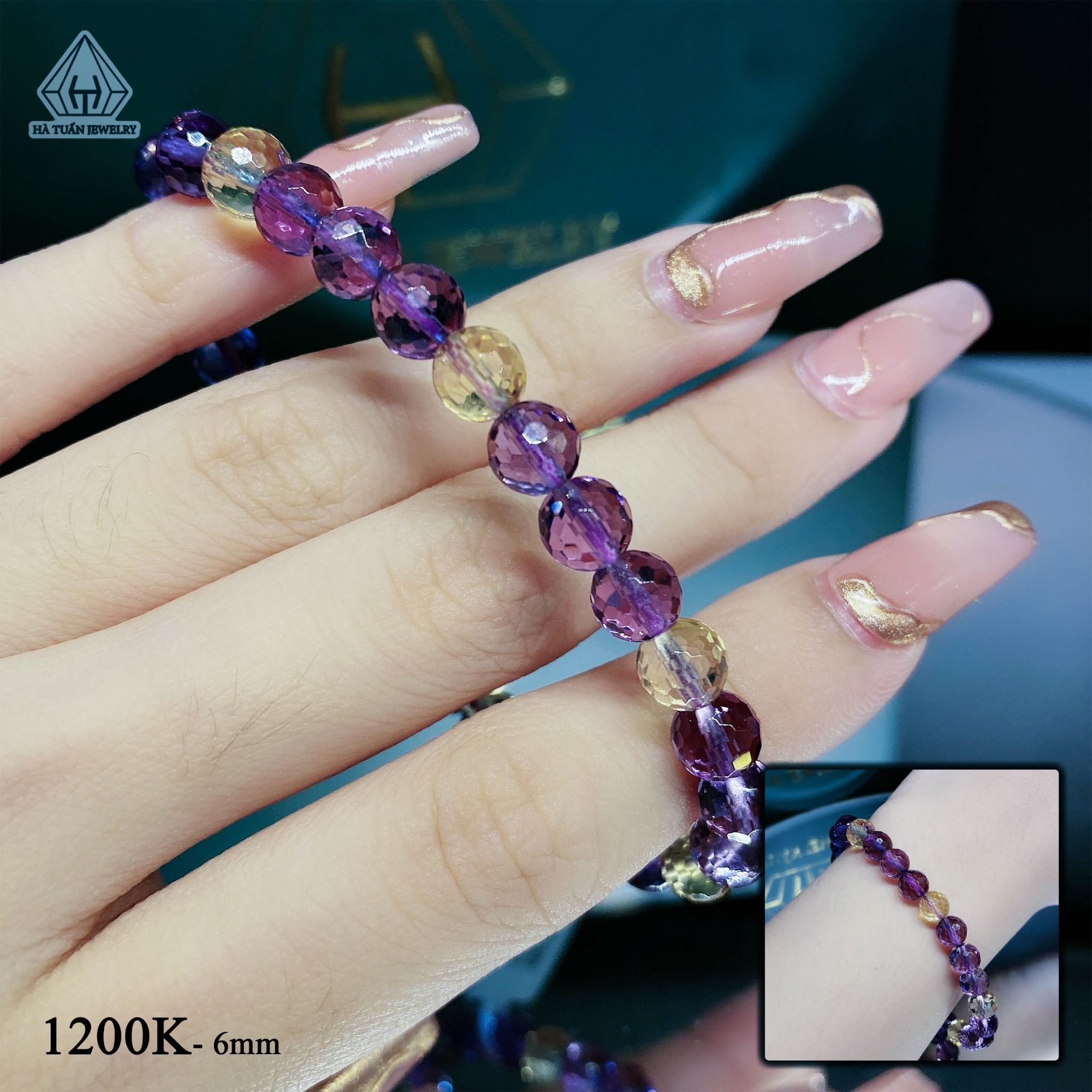 S038 VÒNG ĐÁ PHALE THẠCH ANH TÍM PHỐI