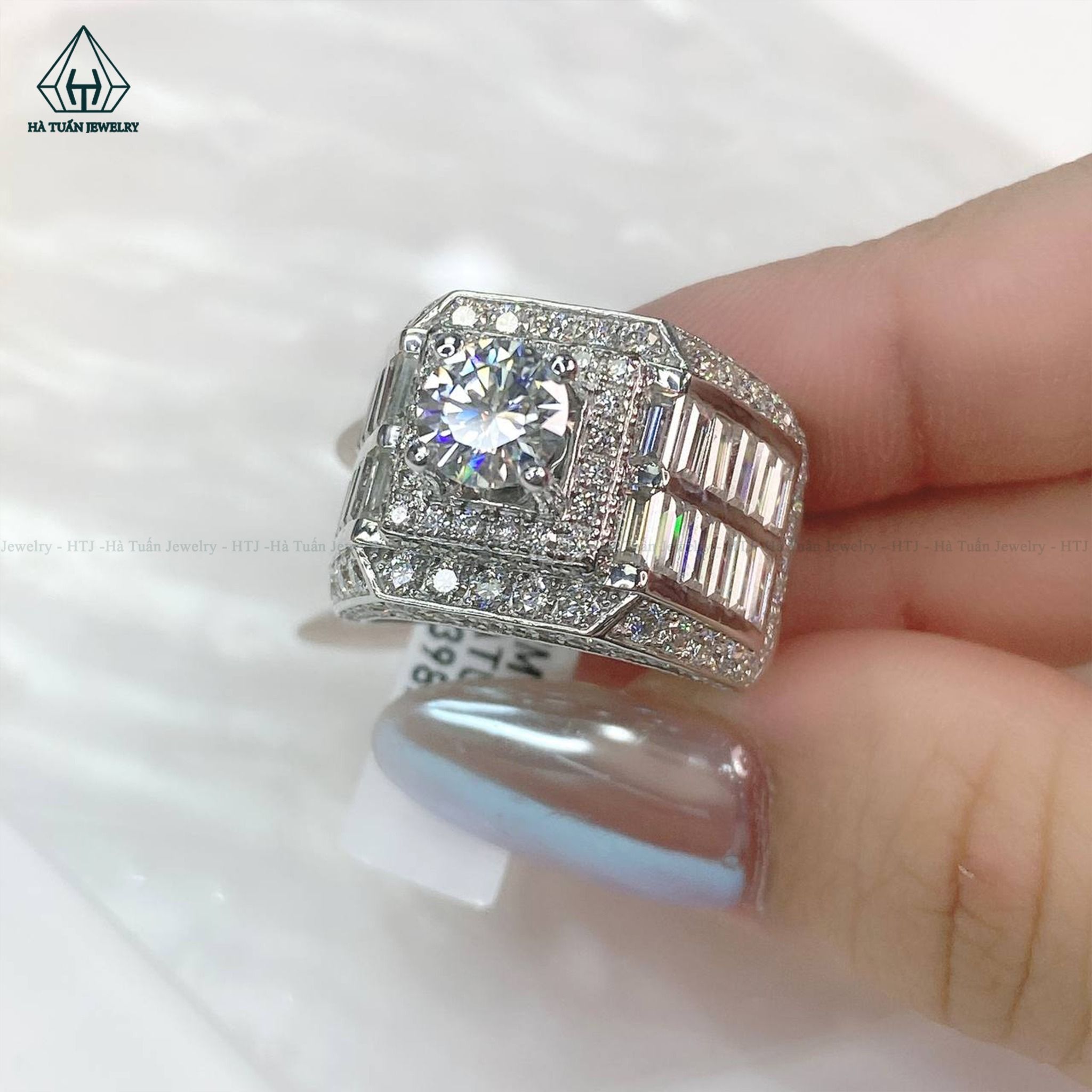 RMX142 FULL MOIS 8mm Nhẫn nam viền baguette