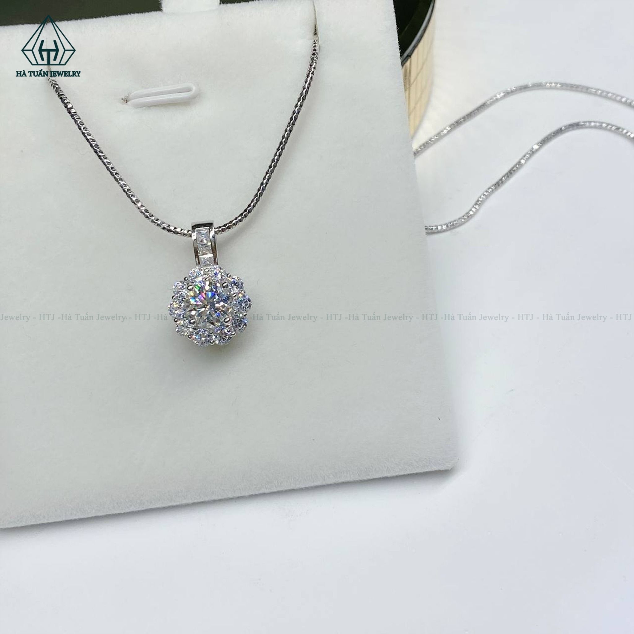 PX017 6mm Mặt dây hoa đá