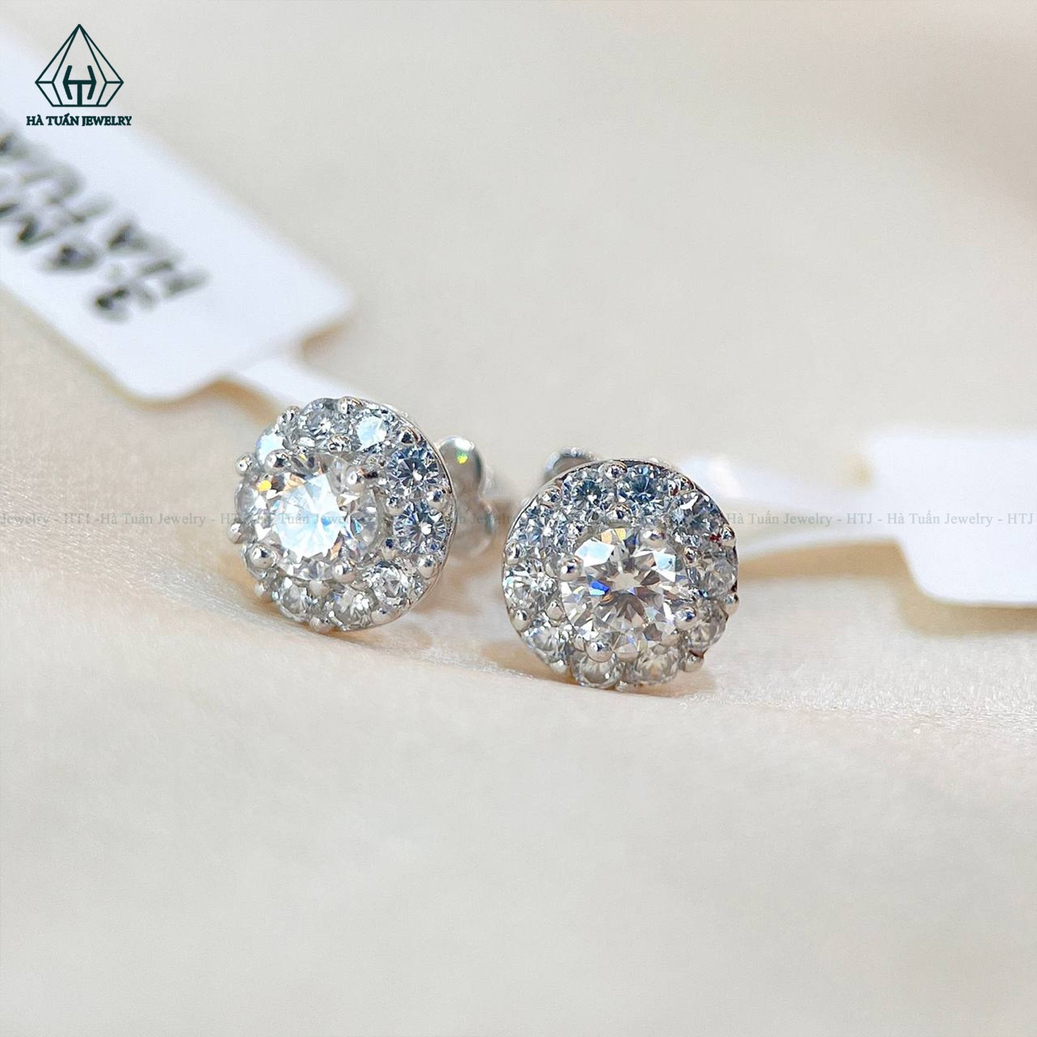 EX055 3.6mm Bông tai viền tấm tròn