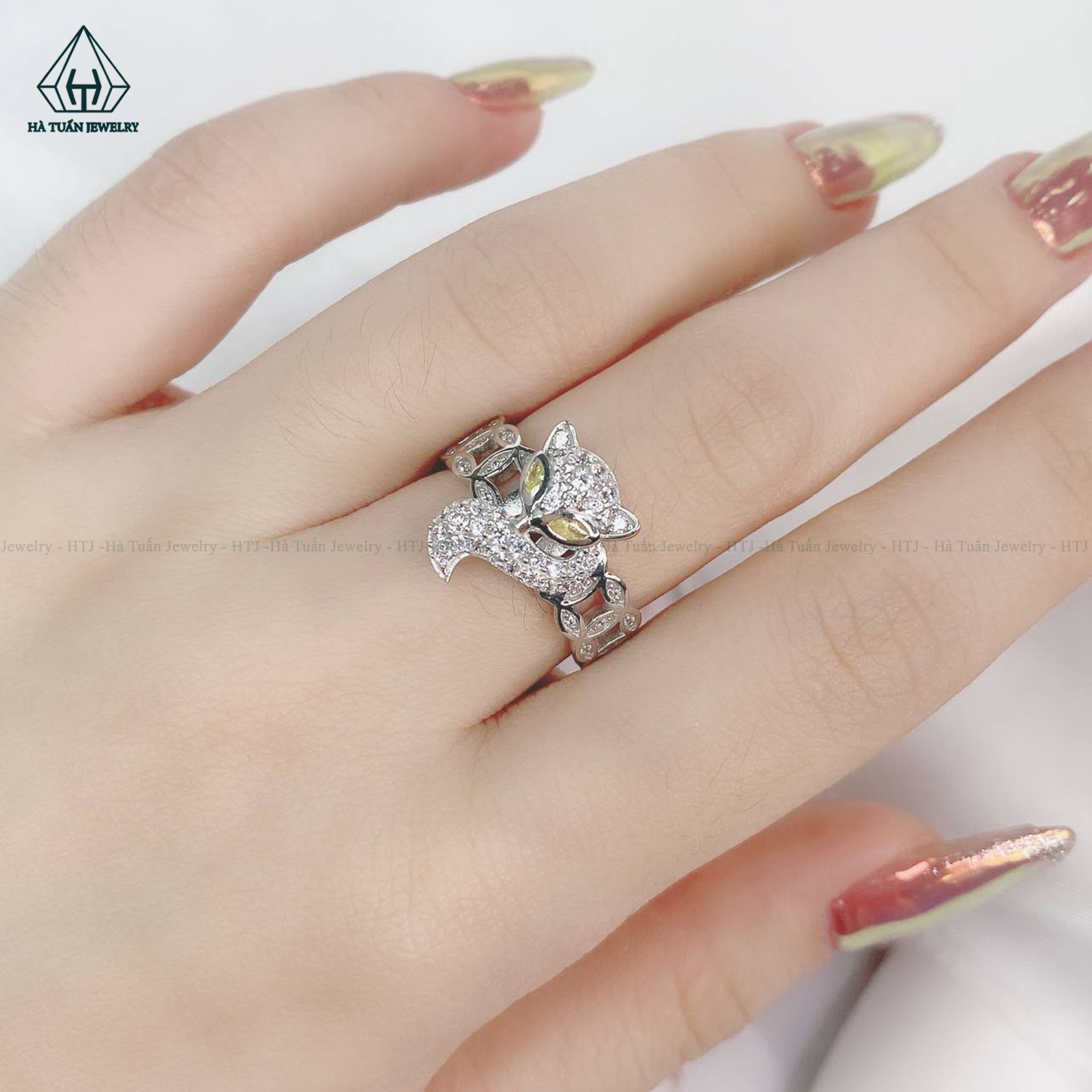 R924 Nhẫn kim tiền mặt hồ ly