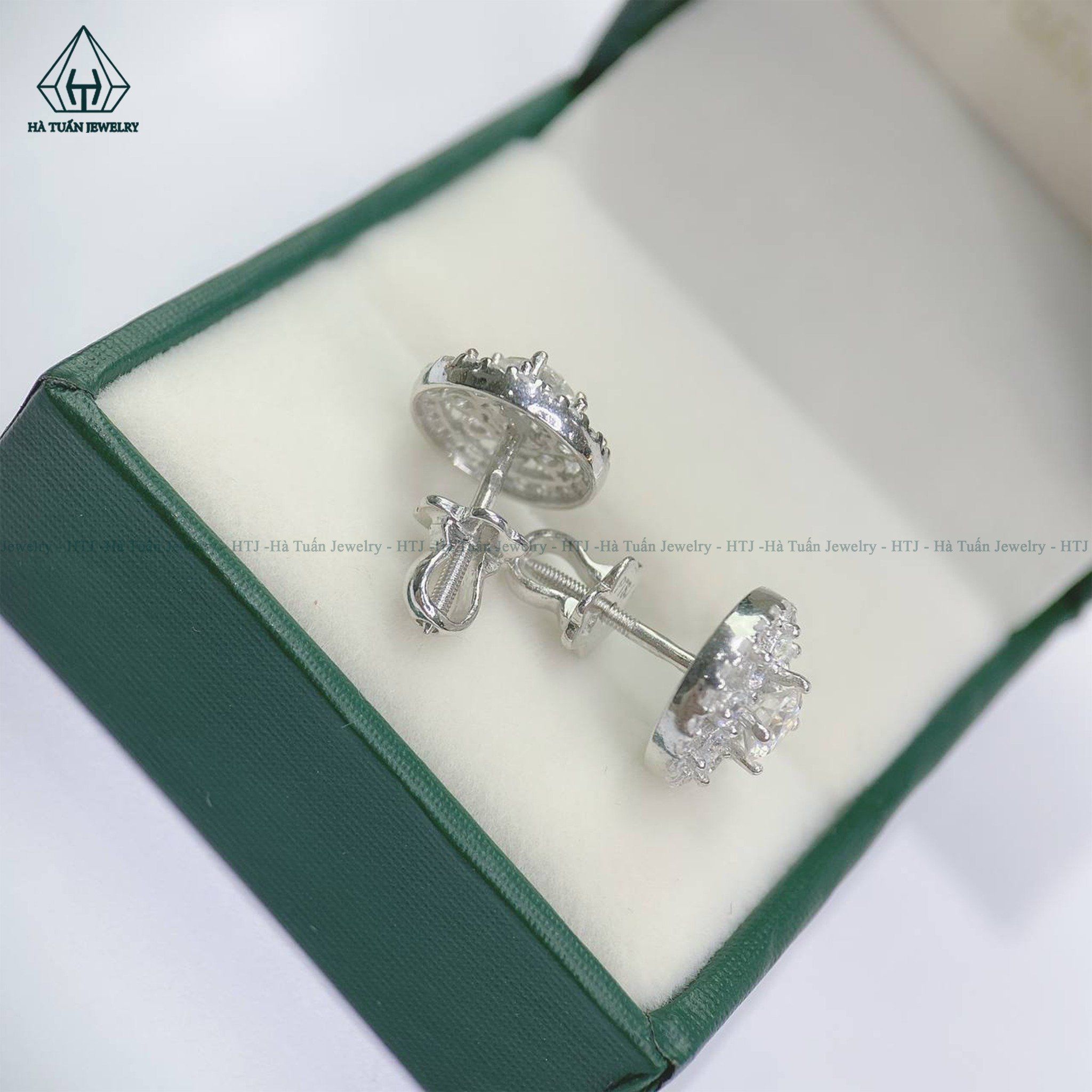 EX227 4.5mm Bông tai hoa viền tròn
