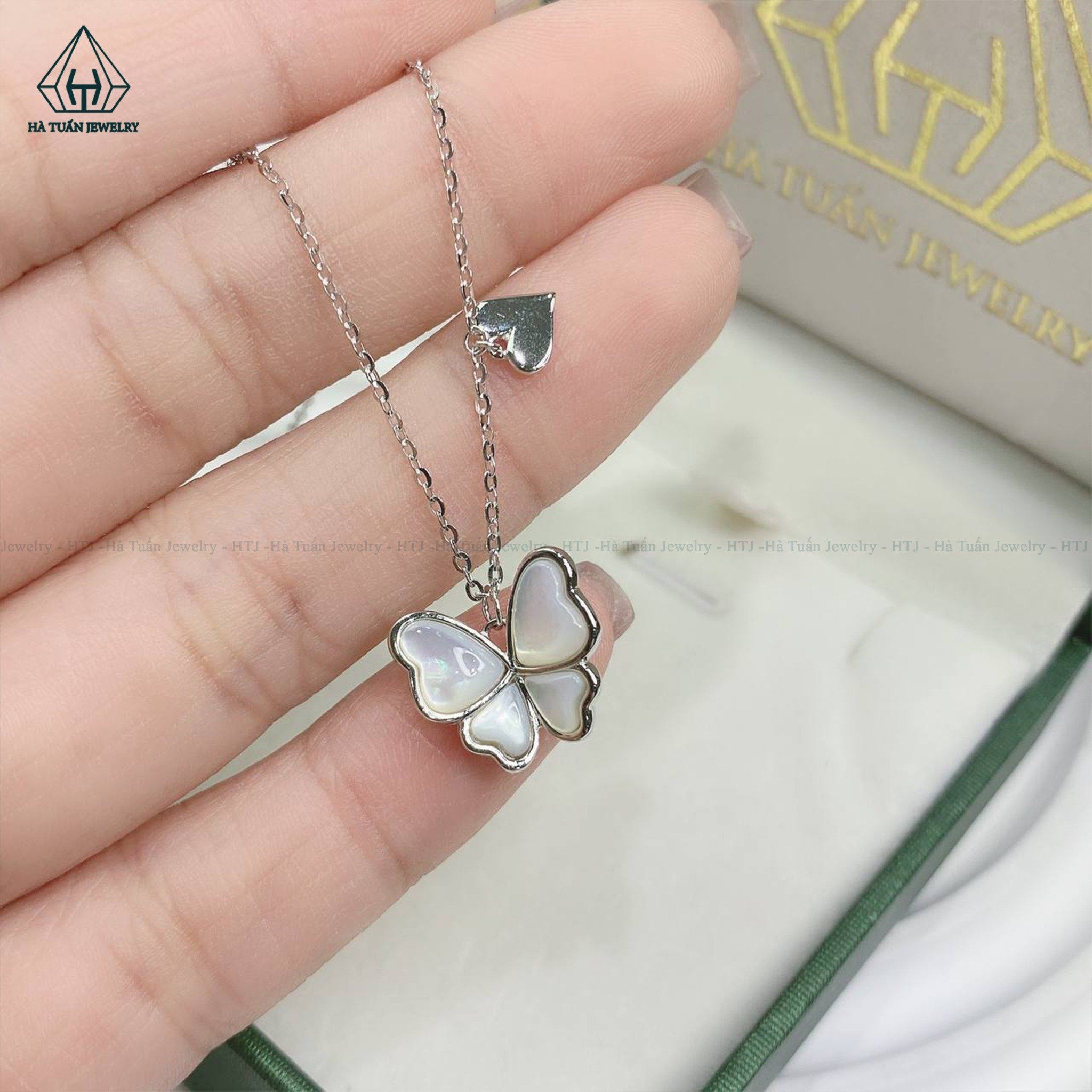 N504 Dây chuyền bướm xà cừ