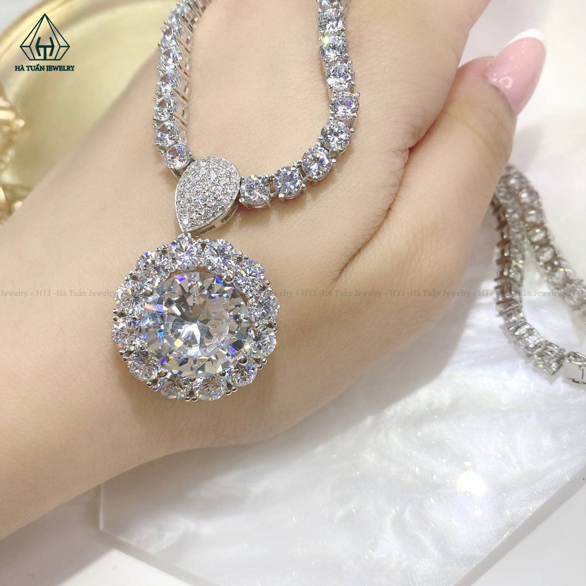 NX068 Dây mặt liền full đá CZ