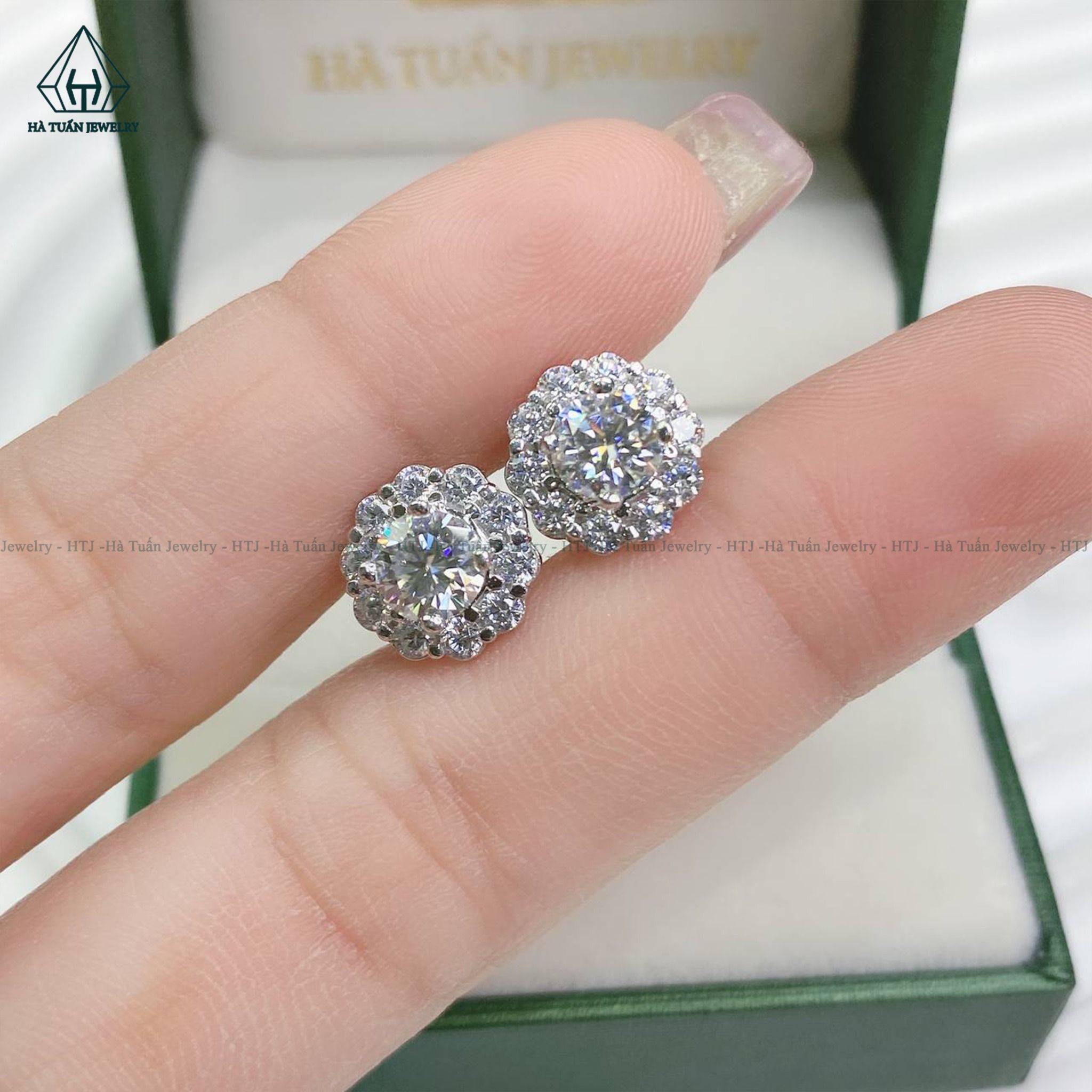 EX229 5.4mm Bông tai 10 cánh tròn