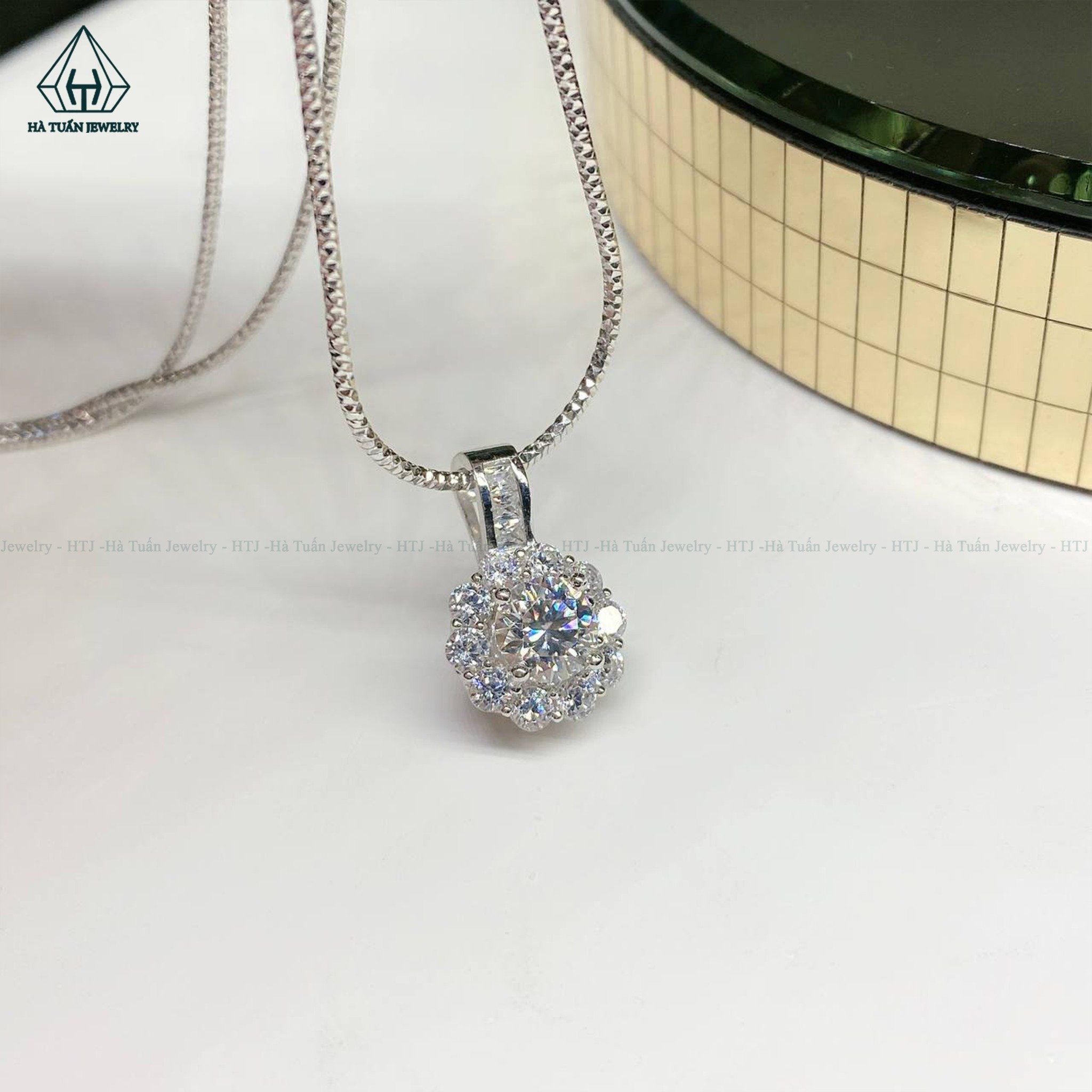 PX017 6mm Mặt dây hoa đá