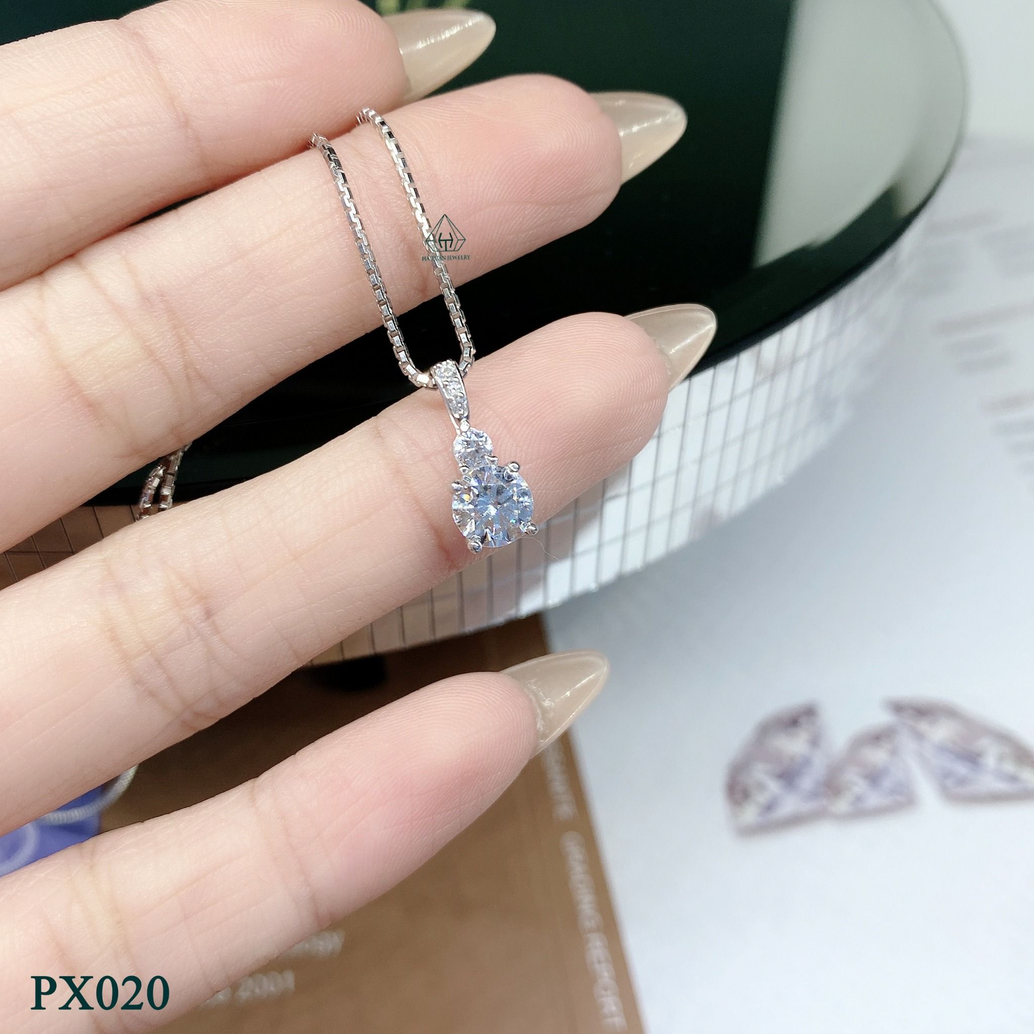 PX020 6mm Mặt dây đá