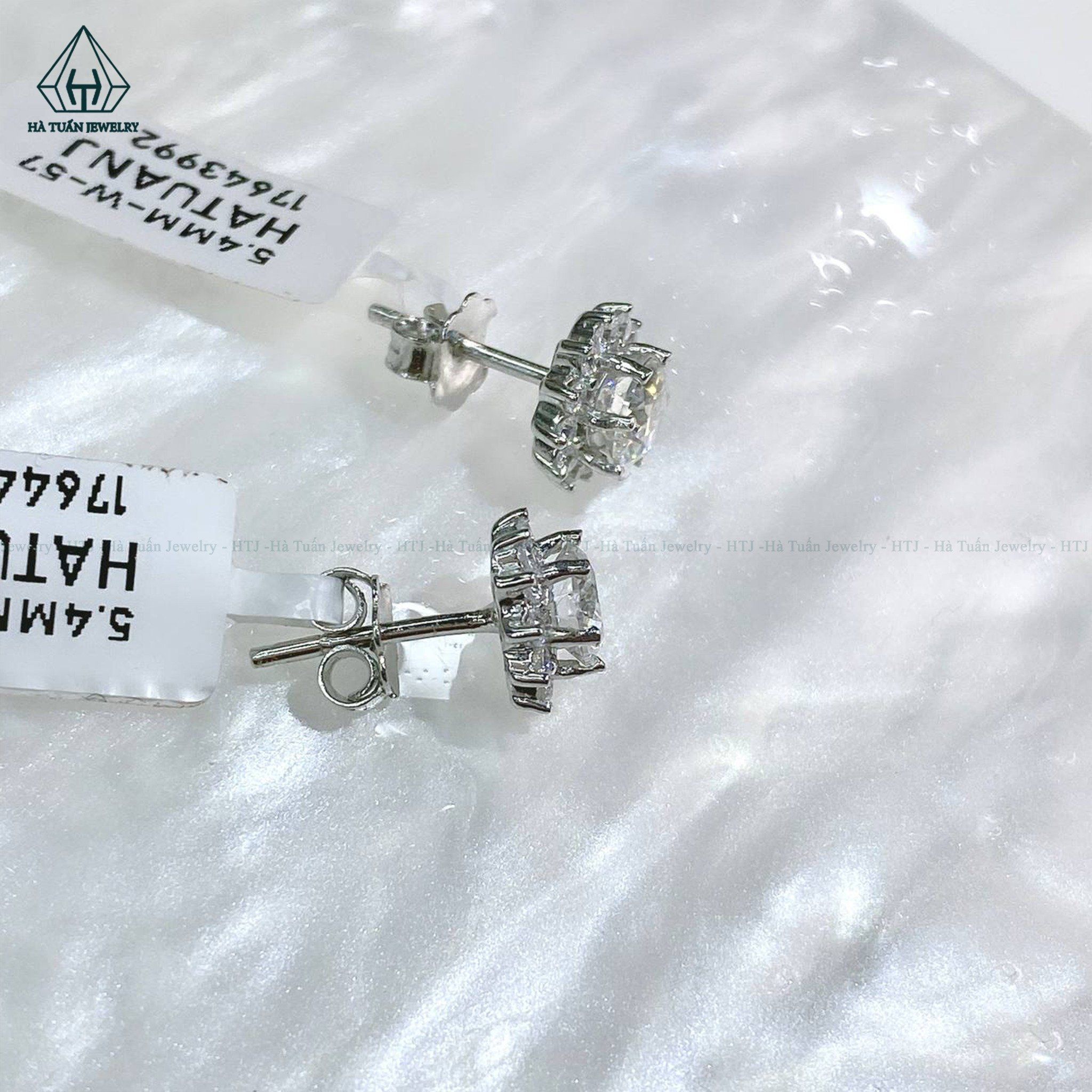 EX254 5.4mm Bông tai 12 cánh nhọn chuôi đẩy