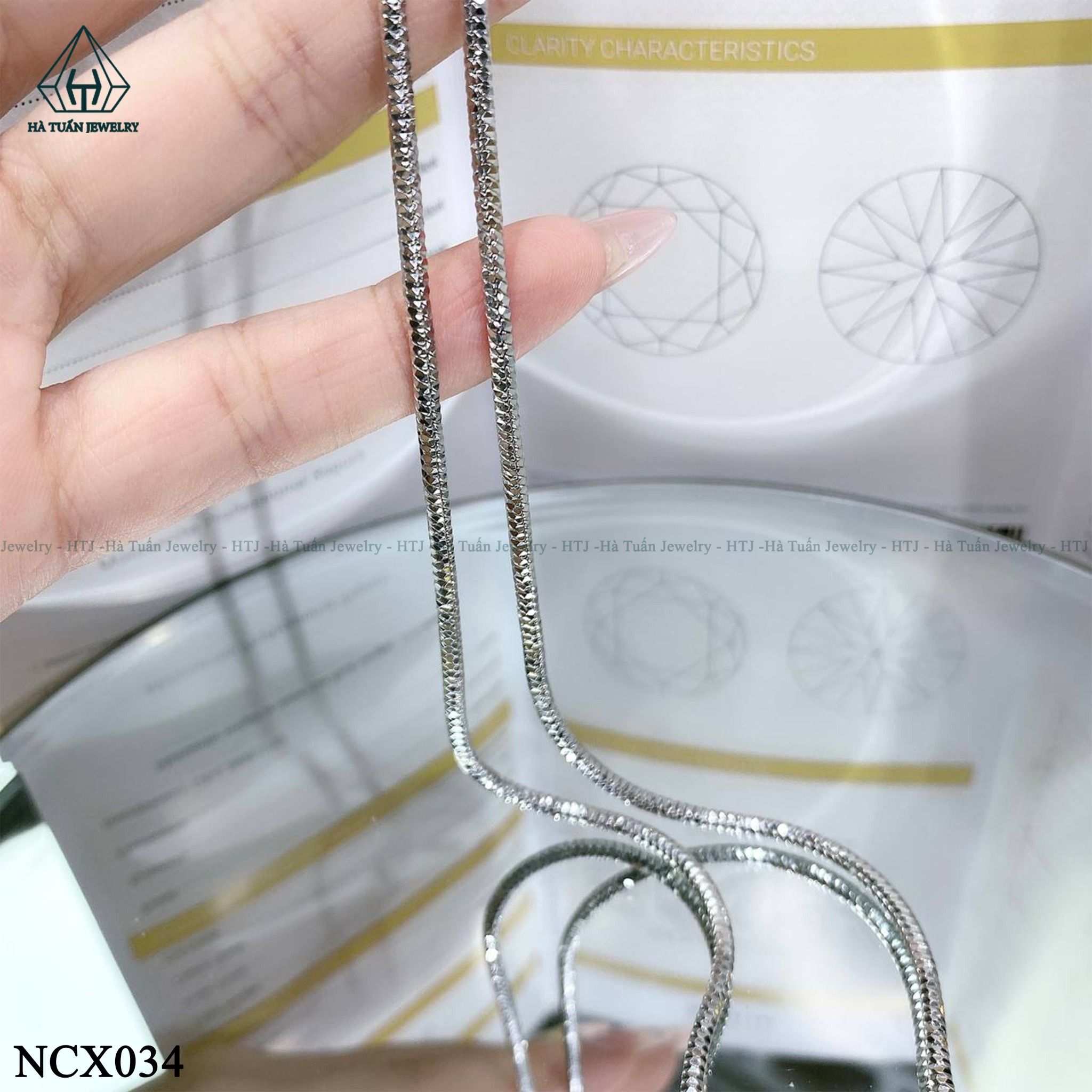 NCX034 2.3mm Dây chuyền mì kim cương
