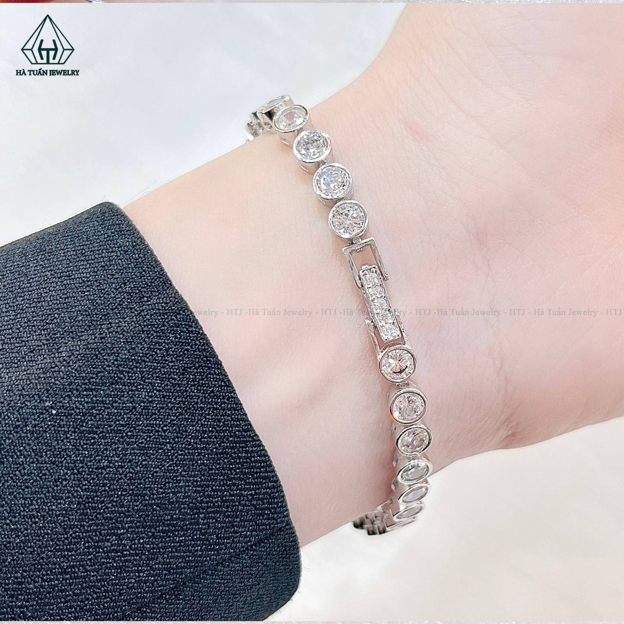 BGX206 Lắc tay Full đá CZ 4mm