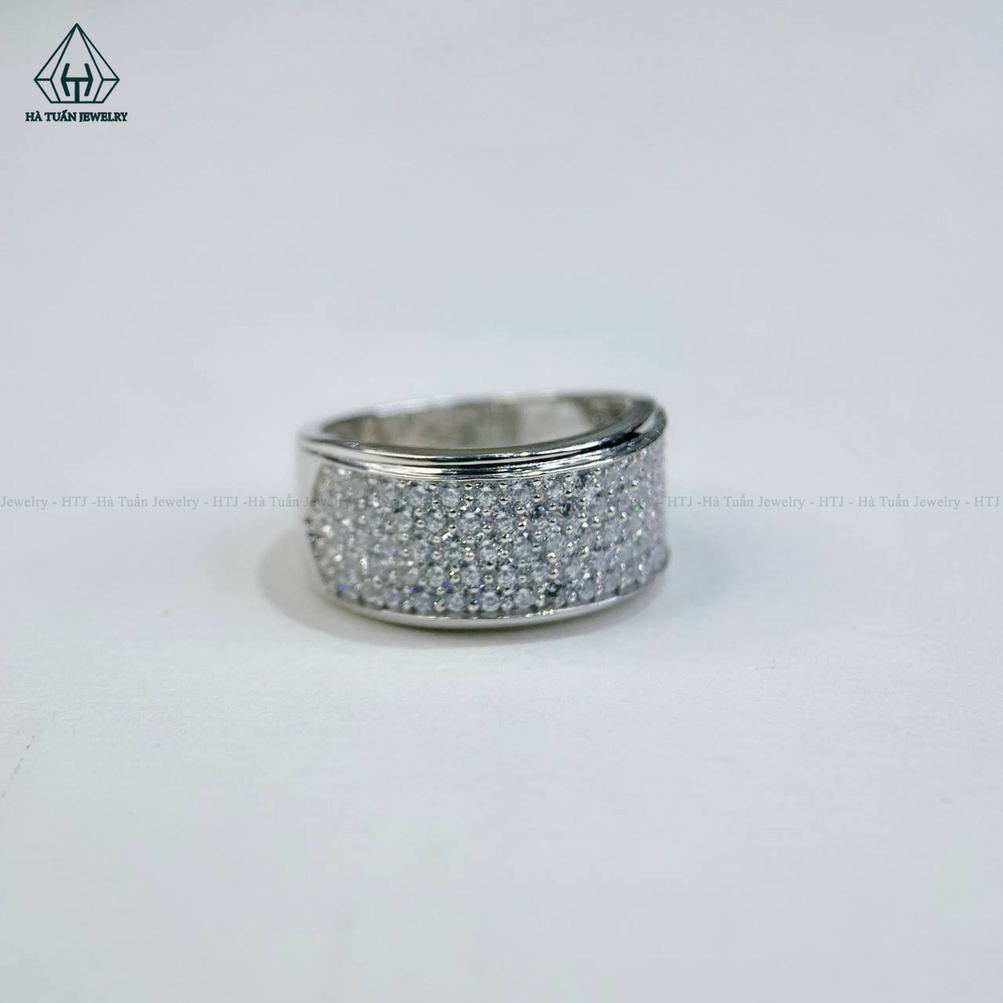 RMX155 Nhẫn 5 hàng tấm CZ