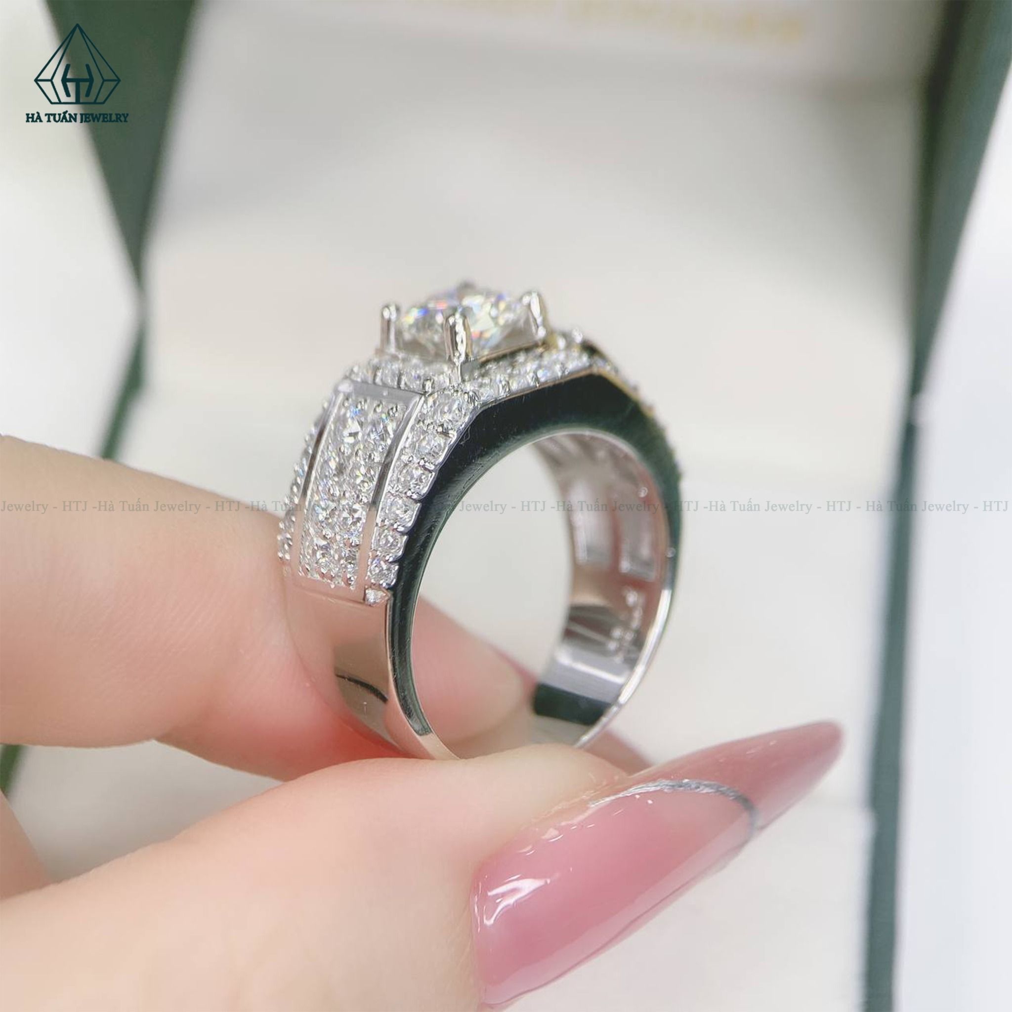 RMX152 8mm Nhẫn nam 4 vành đá