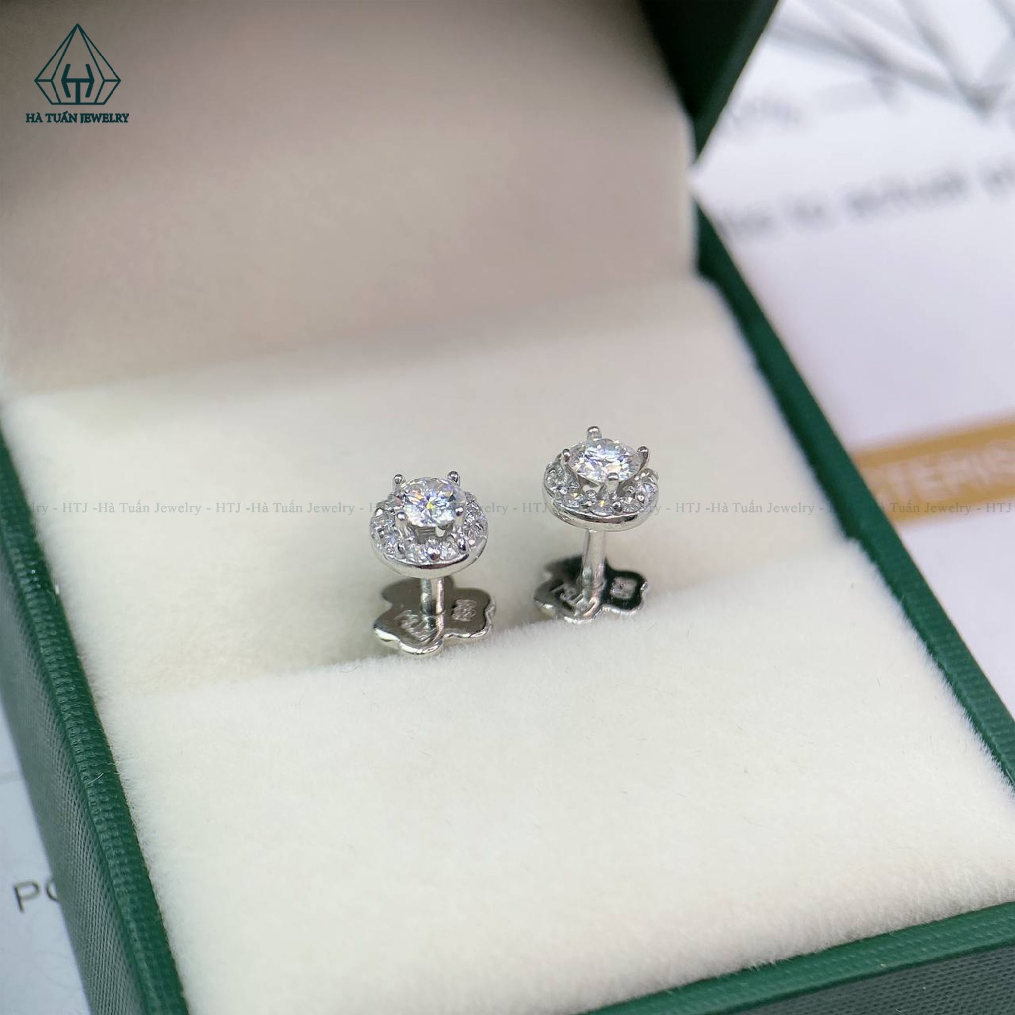 EX055 3.6mm Bông tai viền tấm tròn